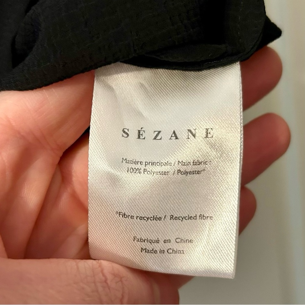 Sezane Tomette top in black - Picture 6 of 7